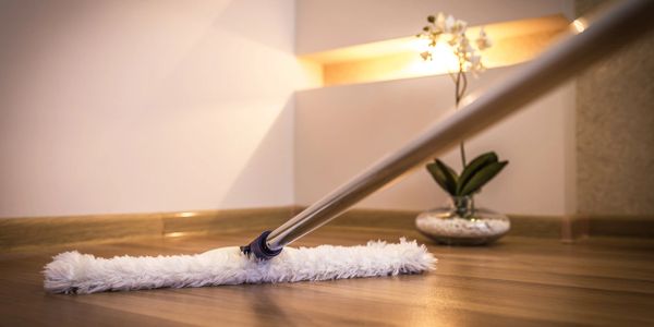 Mop cleaning floor